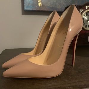 Christian Louboutin so Kate Nude Leather Pumps 39